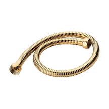 Yt244 Gold Altın Kısa Robot Duş Spiral Ara Hortumu 60cm Altın Krom Diğer