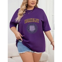 Uyguntarz Unisex Berkeley Baskılı T-shirt Mor