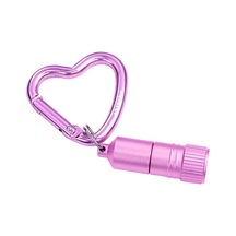 Munkees Mini Led Flashlight With Heart Carabiner Pembe Anahtarlık