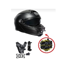 Kask İçin Alt Çene Bağlantı Aparatı Aksiyon Kamera Ve Telefon Tutucu Set Motosiklet Kask Teçhizat