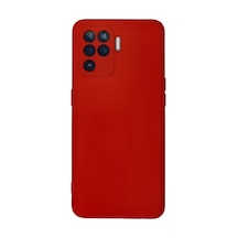 Oppo Reno 5 Lite Kılıf Nano İçi Kadife Silikon - Kırmızı Kirmizi