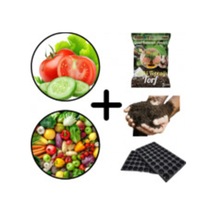 Domates-salata-biber-patlıcan-dolam B.60 Adt Tohun+toprak+gübre+viyol
