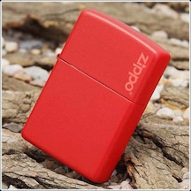 Zippo Red Matte Wıth Logo / 233Zl -