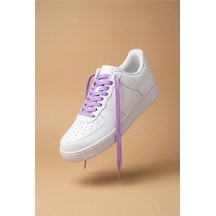 Last İcon Lila Renk Yassı Örgü Ayakkabı Bağcığı Spor Sneaker Uyumlu Lila