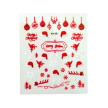 No.30 - Noel Baba 3d Tasarım Yapışkan Tırnak Sticker Tırnak Dövmesi Nail Art