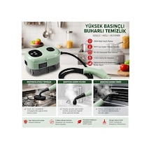 Sn-37875 2500w Yüksek Basınçlı Ayarlanabilir Dijital Buharlı Temizleme Cihazı 1 Litre Su Hazneli