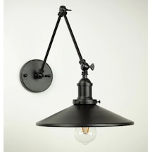 Riolight Vintage,retro,rustik 1xe27 Siyah Üç Mafsallı Akrobat Met Siyah