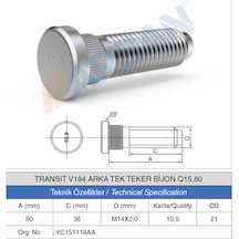 20 Adet Transit Arka Tek Teker Bijon