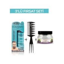 Fontenay Pudra Toz Wax Mavi 20gr + Şekil Tarağı 034 + Face And Body Scrub Böğürtlen 350ml 3'lü Set