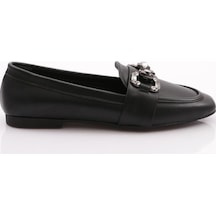 Dgn 5004-23y Kadin Kristal Tokali Loafer 5004-1423-R1534 Siyah