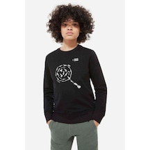 Tshirthane Pubg Tava Loot Baskılı Unisex Çocuk Siyah Sweatshirt Siyah