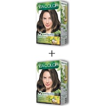 2X2 Tüp Krem Saç Boyası Seti Kumral No:7.0