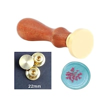 Eritme Balmumu Mührü Damga 22 Mm Yuvarlak Boş Bakır Kafa + Gülağa
