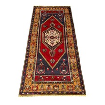 El Dokuma Sıfır Yahyalı 108x220 Kök Boya %100 Yün Halı Renkli