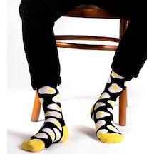 Ozzy Socks Egg Desenli Çorap Siyah