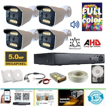 Arna 4 Kameralı 5 Mp 8 Warm Ledli Waterproof Ahd Güvenlik Seti 250 Gb Hdd Dahil- St-25058
