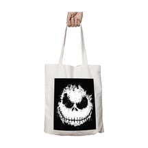 Art Hediye Nightmare Before Christmas Ink Jack Skellington İki Tarafı Kalıcı Baskılı Yıkanabilir Çanta Çok Renkli