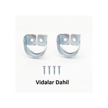 Yuvarlak Gardrop Askı Aparatı Flanş 2 Adet + Vida