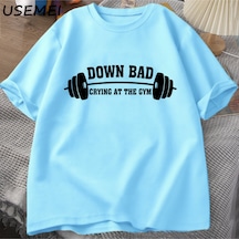 Flood Of Style Aşağı Kötü Aşağı Kötü Spor Tshirt Erkekler Kadınlar İşkence Şairler T-shirt Ttpd Yeni Albüm D Mavi