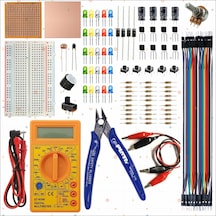 Breadboard Temel Elektronik Devre Seti +dt830d Multimetre + Plato Yankeski