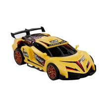 Sürtmeli Sesli Işıklı Spor Arabalar 18 Cm - Sarı Sarı
