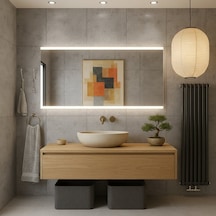 60x80 Cm Lumiwide Led Dikdörtgen Banyo Aynası Dimmable Dokunmatik Beyaz Işık 6500k Beyaz