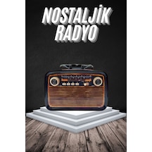 Eskitme Nostalji Tasarımlı Bluetoothlu Nostalji Radyo Ahşap Nostaljik Görünümlü Krgltgscyjcur1cb7o5