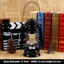 Reedark Klasik Demir Cam Feneri: Nostaljik Dekoratif Alet, Outdoor Kamp Ve Ev Dekoru İçin Taşınabilir Vintage Mutfak/ Bahçe Lambası Siyah Siyah