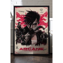 Arcane Siyah Ahşap Çerçeveli Poster, Dekoratif Oyun Duvar Tablosu