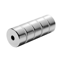 Ø23x6x10 Mm - Delikli Neodyum Güçlü Mıknatıs 4 Adet