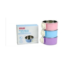 Maxi Life Melamin Gövdeli Vidalı Çelik Kedi Mama Kabı Çok Renkli