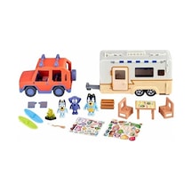 Bluey/13096 Bluey Karavan Maceraları Ve 3 Figürlü Büyük Oyun Seti