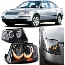 Volksvagen Passat B5.5 2001-2005 Siyah Angel Eyes Ön Far