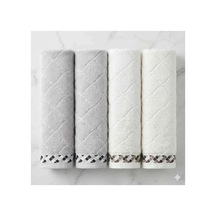 Özdilek Nev Snug Hamam Seti 4 Parça Gri Krem Çok Renkli