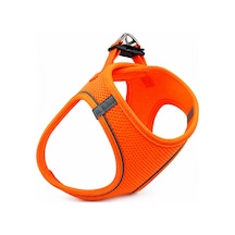 Nefes Alan Kumaş Air Mesh Kedi Köpek Göğüs Tasması X Small 32x36 Cm Turuncu
