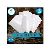 Ebru Kağıdı 25x35 Cm 100 Lü Beyaz Ebru Sanatı Kâğıdı Marbling Paper Set
