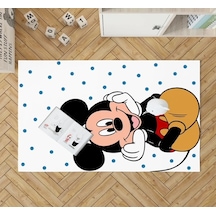Mickey Miki Fare Dijital Baskı Çocuk Oda Halısı