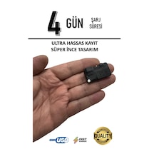 32 Gb Ultra İnce Ses Kayıt Cihazı Kulaklıkla Dinleme 4 Gün Şarj Süresi