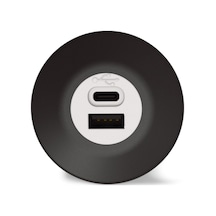 Suc2ac-b 12v/24v 2a Gömme Tip Usb Şarj Cihazı Mavi Led, Type-a Ve Type-c Çıkışlı