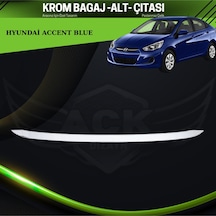 Hyundai Accent Blue Araca Özel Krom Bagaj Alt Çıtası Paslanmaz Çelik A+