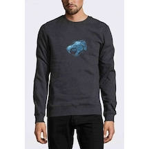 Thundercats Metal Rock Music Müzik Baskılı Füme Erkek Sweatshirt