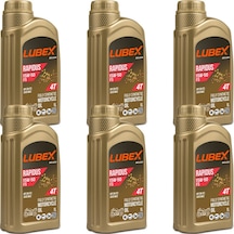 Lubex Rapidus Fs 15W-50 1 L 4 Zamanlı Motosiklet Yağı (6 Adet)