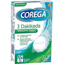 Corega 3 Dakikada Protez Temizleyici Tablet 30'lu