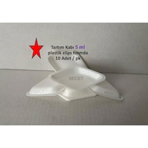 Tartım Kabı 5 Ml, Plastik Elips Formda - 10 Adet / Pk