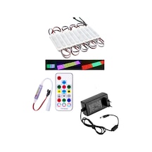 20 Adet 12v 3 Watt Argb Pixel Cob Modül 17 Tuşlu Sese Ve Müziğe Duyarlı Rf Kumandalı 5a Priz Tipi Pl