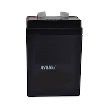 Battery 4V 8Ah Akü Bakımsız Kuru Akü Elfeneri Aküsü Siyah
