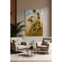 Archibald Thorburn Goldfinches Feeding Devedikeni Üzerinde Saka