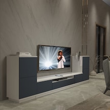 Decoraktiv Trio On2s Mdf Tv Ünitesi Tv Sehpası - Beyaz Antrasit Beyaz - Antrasit