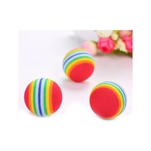 Diş Çıkarma İçin Gökkuşağı Renkli Sünger Toplar - 3'lü Set