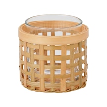 Tealight Mumluk, Bambu, 8 Cm Ahşap